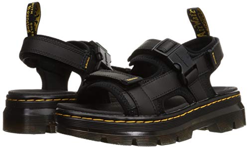 Dr. Martens Unisexadult Strap Sandal, Black Poly Rip Stop & Black Element, 10 Women 9 Men Us #TOP6