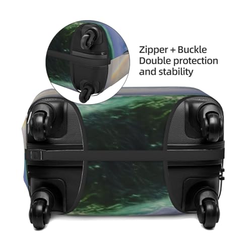 Waterfall And Rainbow Print Luggage Suitcase Covers Elastic Washable Luggage Protector Luggage Covers For Suitcase4