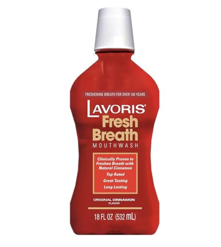 Lavoris Mouthwash Cinnamon 18 Fluid Ounce (12 Pack)
