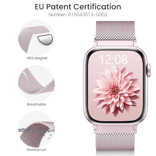 Image of Original Metal Milanese Loop Compatible with Apple Watch Band for Women Men