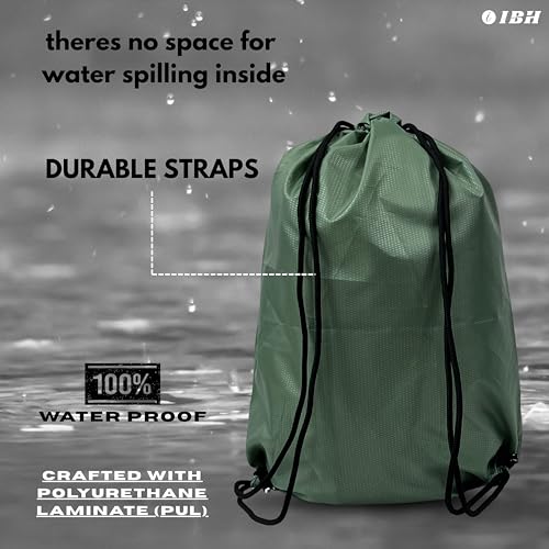 Image of Full Bag Rain Cover 100% Waterproof 20L - 60L Convertible with Shoulder Straps Laptop Bag Cover for Camera Bag Medical Accessoris Bag Travel Trekking Office College (Green)