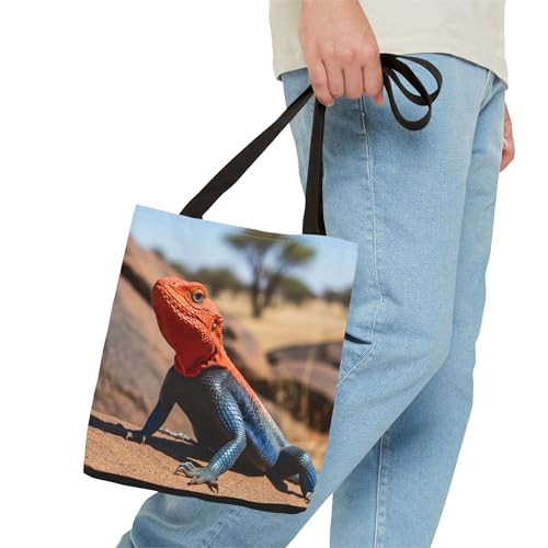 Agama Lizard Tote Bag – Premium Quality for Adventurers - Reinforced Stitching on Handles3
