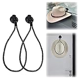 YOOLEETC 2PCS Cowboy Hat Mounts for Your Vehicle,Hat Holder for Truck Seat Car Accessories,Suction Cups are Available for Cars/Trucks/ Home Doors (Black)