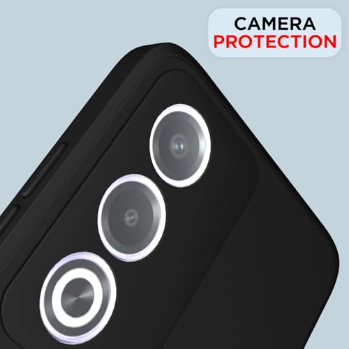 Image of Outlouders Back Cover for Oppo A3 Pro 5G | Camera Protection | Durable Soft Matte Silicone Bumper Case (Black)