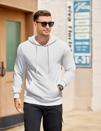 Image of COOFANDY Men's Hooded Pullover Casual Long Sleeve Drawstring Gym Hoodies Sweatshirts with Pocket