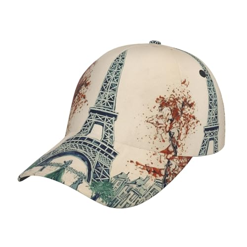 FWJZDSP Gorra de béisbol Unisex con diseño de árbol de la Ciudad de París y Torre Eiffel, Gorra clásica Ajustable para Camionero.
