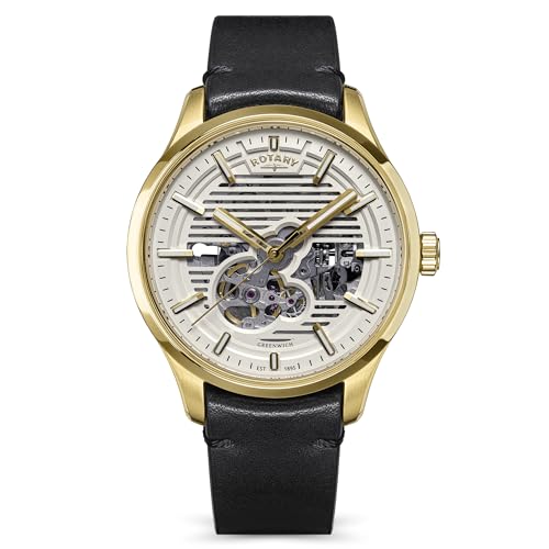 Montre squelette automatique étanche en acier plaqué or pour le quotidien