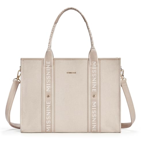 Missnine Tragetasche Canvas-Laptoptasche 15,6 Zoll...