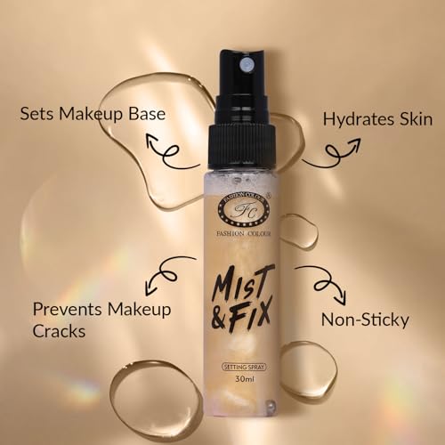 Image of Fashion Colour Mist & FIX Setting Spray | Setting Spray For Makeup Long Lasting | Illuminating & Hydrating Makeup Fixing Spray | Makeup Fixing Spray For Long-Lasting Makeup | (MF10B, 30ml)