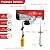 HYCHIKA Electric Hoist, 110V 1320 Lbs Winch with Remote Control, Zinc-Plated Steel Wire Hoist for Garage, Warehouses, Factories 39FT Lifting Height with Emergency Stop Switch