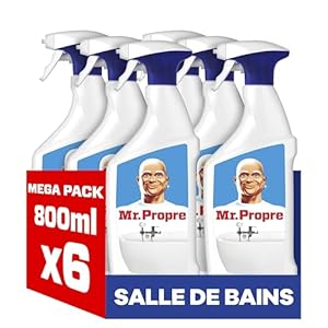 Spray Nettoyant Salle de Bains Mr. Propre, Grand Format (800ml x6), Parfum Fraîcheur Febreze