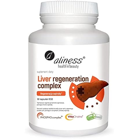 Aliness Liver Regeneration Complex Capsules for Women and Men - Gluten Free Liver Health Formula for Cleanse, Support & Detox - 90 Count Vegan Supplements for A Healthy Liver Cover