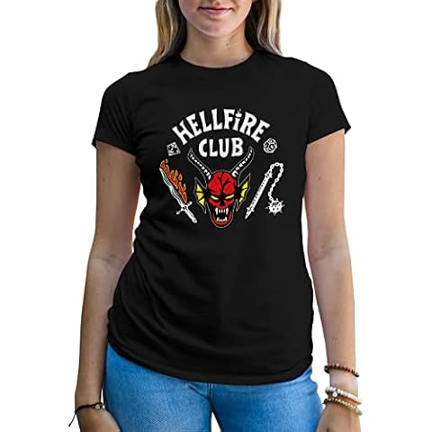 B&S Boutique The Hellfire Club Women's Black T-Shirt Size M Cover
