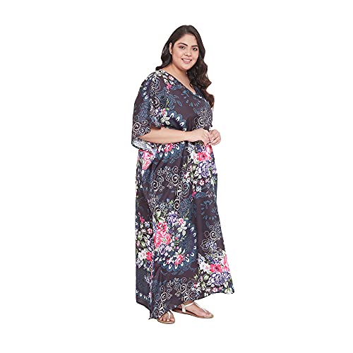 Image of Oussum Women Kaftan Plus Size Polyester Summer Lightweight Caftan Swimsuit Cover Ups Maxi African Mumu Lounge House Dress
