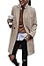 Ebifin Women's Notch Lapel Double Breasted Trench Coat Peacoat Winter Casual Long Blazer Jacket Overcoat