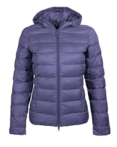 Veste courte-pointe bleu foncé blouson matelassé équitation garçon HKM