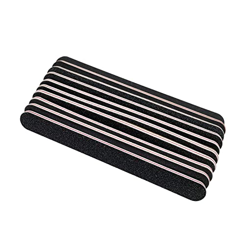 Nail File 10 Pcs Professional Double Sided 100/180 Grit Nail Files Emery Board Black Manicure Pedicure Tool And Nail Buffering Files #TOP3