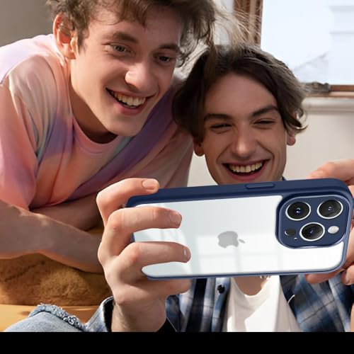 Image of KARWANBack Cover |Shockproof Bumper Case | Full Camera Protection | Raised Edges | Super Soft Side TPU | Bumper Case for iPhone 15 Pro - Blue