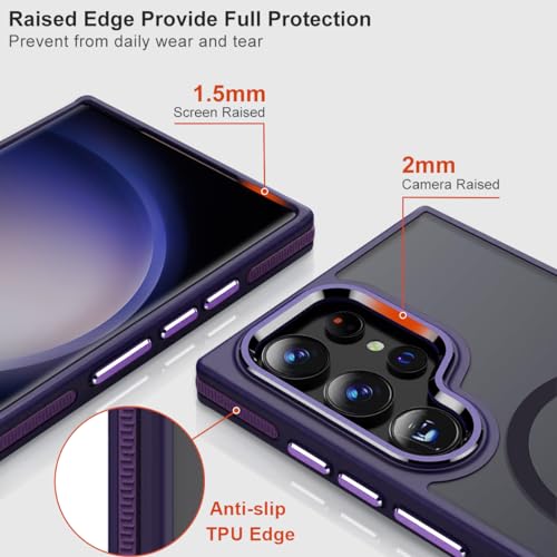 Image of MALEWOLF Magnetic Case for Samsung Galaxy S24 Ultra, Slim Matte Cover