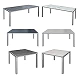 Tischfüße aus Aluminium, Tischrahmen aus Stahl, pulverbeschichtet, Tisch Rahmenfarbe bei allen Modellen: Anthrazit, Ral 7016