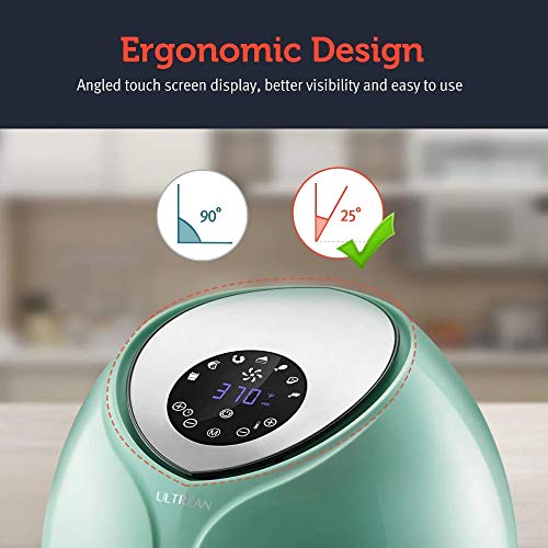 Ultrean Air Fryer 6 Quart, Large Family Size Electric Hot Airfryer Xl Oven Oilless Cooker With 7 Presets, Lcd Digital Touch Screen And Nonstick Detachable Basket,Ul Certified,1700W (Blue) #TOP4