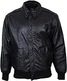 Military Mil-Tec US Lederjacke Flieger A2 schwarz Gr.S