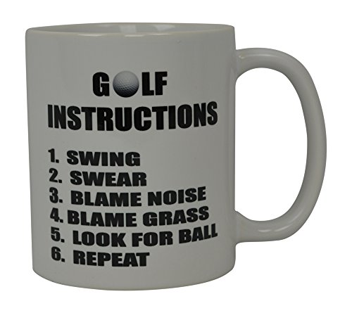 Rogue River Tactical Best Funny Golf Coffee Mug Golf Instructions Novelty Cup Joke Great Gag Gift Idea For Office Work Adult Humor Employee Boss Golfers #TOP1