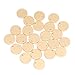 Luckycivia 30PCS 12MM Gold Plated Brass Round, Circle Blank Tags Hole for Jewelry Making 16 GA