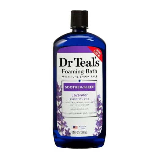 Dr Tealâ€™s Foaming Bath with Pure Epsom Salt, Soothe & Sleep with Lavender, 34 fl oz