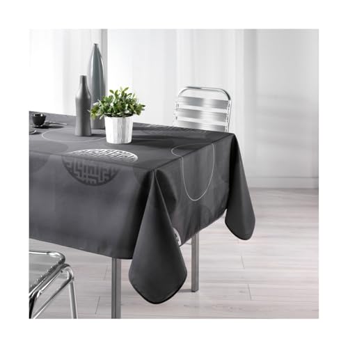 Paris Prix Nappe Antitache Kosmo 150x240cm Anthracite