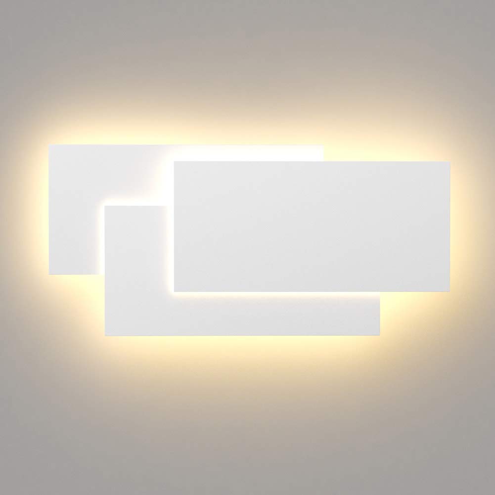 Klighten 36W Applique da Parete Interni Moderno LED 40CM Lampada da Parete Bianco Caldo 3000K Lampada da Muro per Soggiorno, Camera da letto, Corridoio, Scale (Bianca)