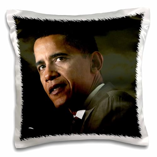 3dRose Barack Obama-Pillow Case, 16-inch (pc_3865_1)