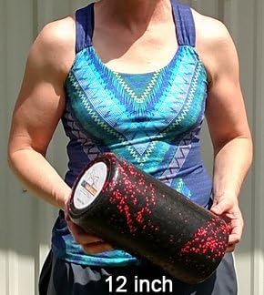 USA Foam Roller, Extra Firm High Density Foam Rollers for Exercise - 12 inch Black & Pink (2.8lbs/ft³ Density) with 3 Year Warranty