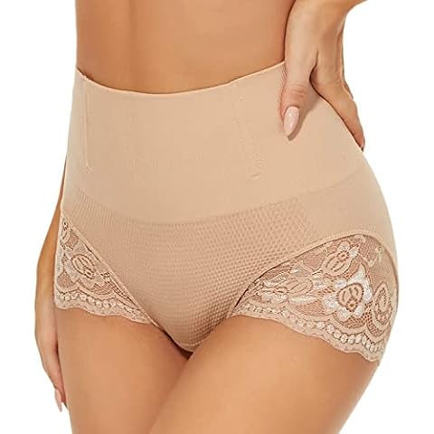 SURE YOU LIKE Shapewear for Women Tummy Control Middle Waist Body Shaper for Women Underwear Slimming Shpewear Seamless Lace Tucking Shorts Cover