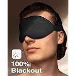 MABAO Sleep Mask for Side Sleeper, Eye Mask for Sleeping Women Men, 3D Contoured Cup No Eye Pressure 100% Light Blocking Sleeping Mask with Adjustable Strap Night Blindfold Flight, Travel, Nap, Black - Image 4