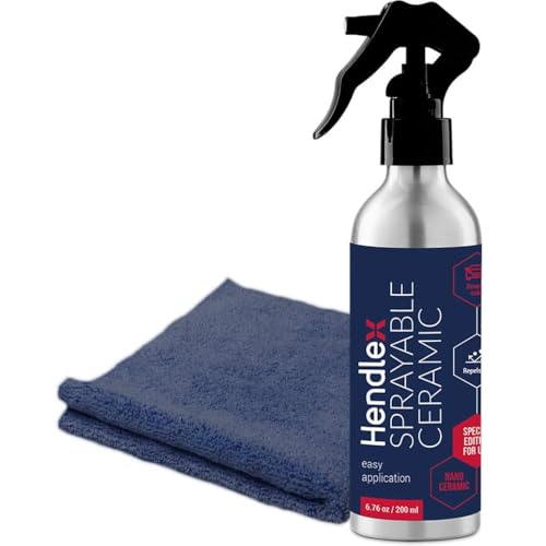 Hendlex Spray Céramique Voiture 200 ml avec Chiffon Microfibre