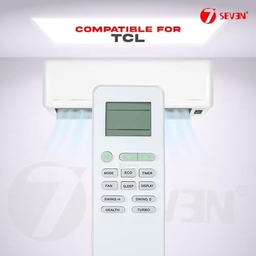 Image of 7SEVEN Compatible TCL Ac Remote Original GYKQ-52 Model 145 with ECO Hotkey Suitable for Split and Window Air Conditioner Recommend to Match Exisiting Remote Control Key by Key