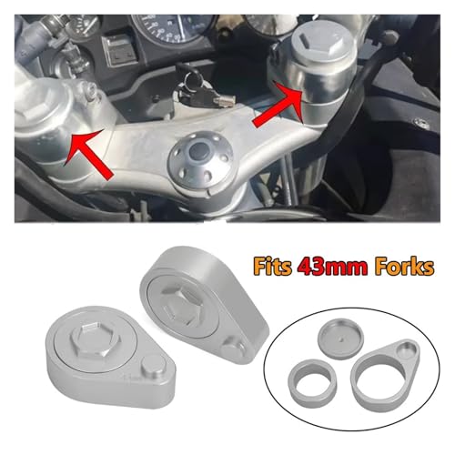 Guidon risers en aluminium usiné pour fourches moto de 43mm - 2
