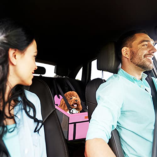 SWIHELP Sac de Transport Chien et Chat avec Rehausseur, Ceinture de Siège de Voiture de Sac de Voiture d'animal Familier Respirant pour l'animal Chat de Chien. - Image 8