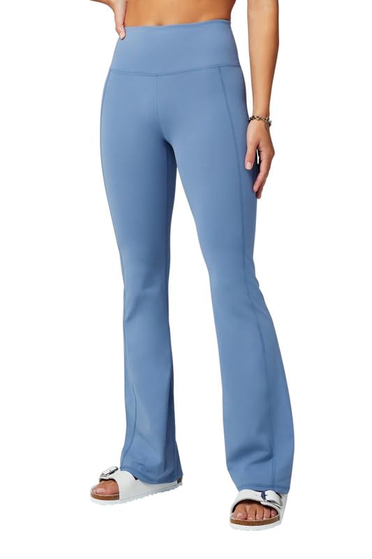 Fabletics Women's Oasis Pureluxe High-Waisted Kick Flare, Light Compression, Buttery Soft