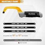 KATA Hacksaw, Compact Hand Operating Hack Saw with 10 Inch Aluminum Frame and 2 Piece Extra Flexible Bi-Metal HSS Blades, Suitable for Wood and Metal (Mini Hacksaw) - Image 3