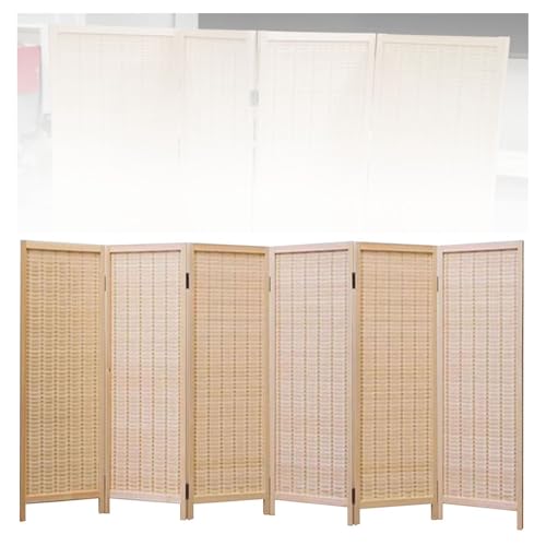 Paravent court pliable occultant, lot de 6 panneaux de séparation de pièce amovibles