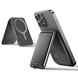 Qilmii Compatible MagSafe Wallet Stand for Apple, Skin Friendly Leather Card Slot with Adjustable Ki
