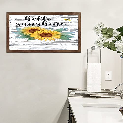Panneau de bois vintage avec citations positives pour la maison