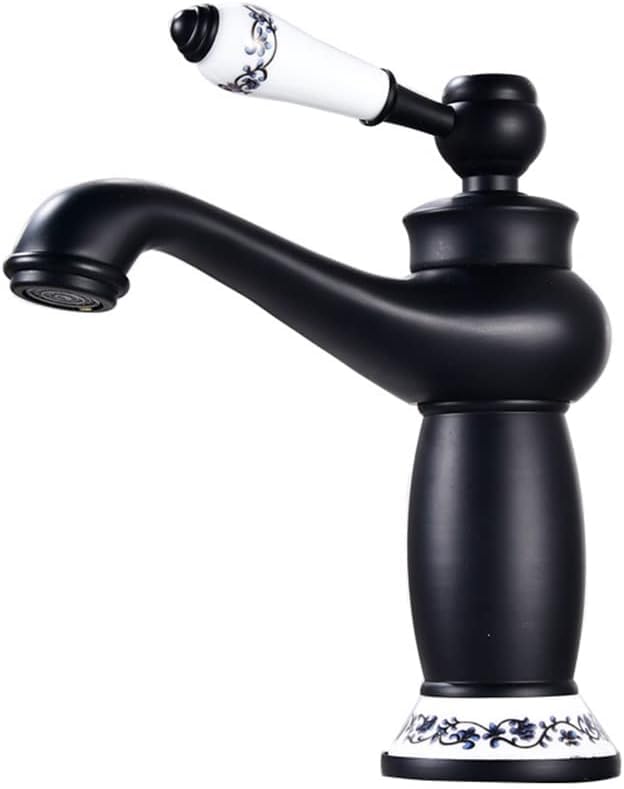 Mitigeur de lavabo de salle de bain en laiton eau chaude froide