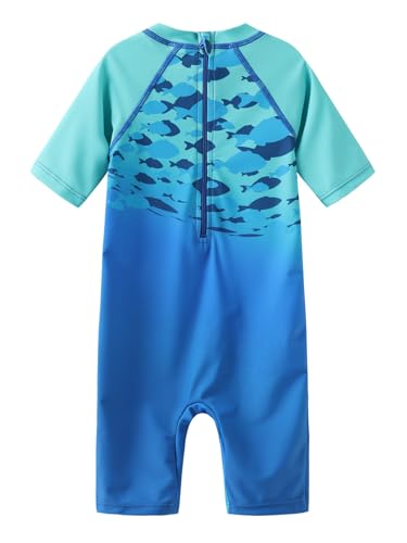Baby Boys One Piece Rash Guard Swimsuits for Toddler Boys Short Sleeve Sunsuits Sun Protective Bathing Suits Beach Swimwear2