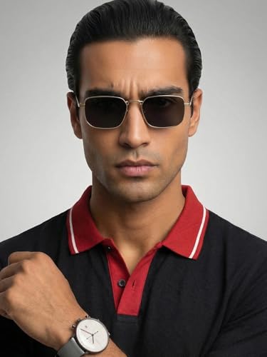 Image of Veirdo Men's Polo T-Shirt Regular Fit with Contrast Pattern & Striped Trim on Collar and Half Sleeves, Stylish Solid Casual, Weekend & Outdoor Wear (Sizes S to 2XL)