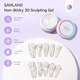 Saviland Color Master Series Instant Styling Non-Sticky Satin Carving Modeling Gel (15 g) + Double Ended Carving Pen Set