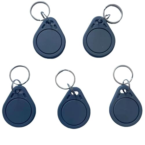 Lot de 5 porte-clés UID 13,56 MHz inscriptibles et réinscriptibles programmables (Gris)