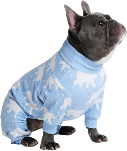 Image of Spark Paws Dog Pajama, Dog Recovery Suit Male, Onesie, Ultra-Soft and 4-Way Stretch, for Small Medium and Large Breeds - Snowy Polar Bear - 3XL